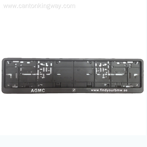 Customed black plastic license plate frame